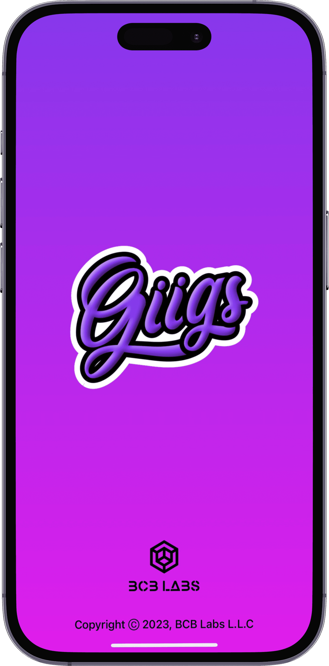 Giigs iOS Android Landing Splash Screen